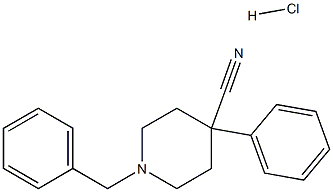 1-N-Benzyl-4-cyano-4-phenylpiperidine hydrochloride Struktur